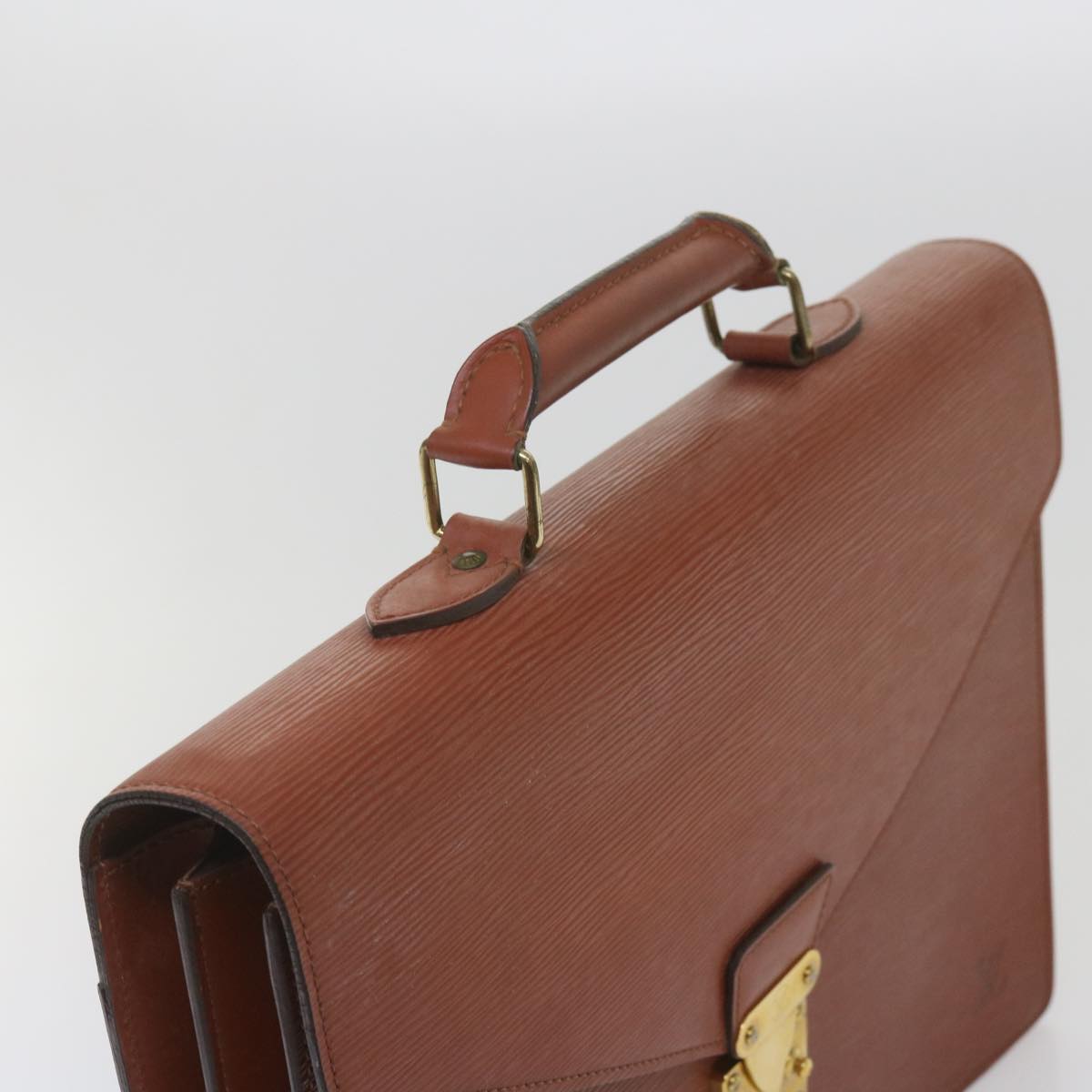 LOUIS VUITTON Epi Serviette Conseiller Briefcase Brown M54423 LV Auth 66184