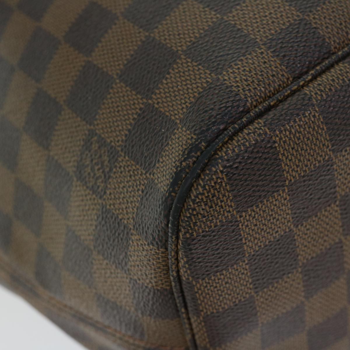 LOUIS VUITTON Damier Ebene Neverfull MM Tote Bag N51105 LV Auth 66203