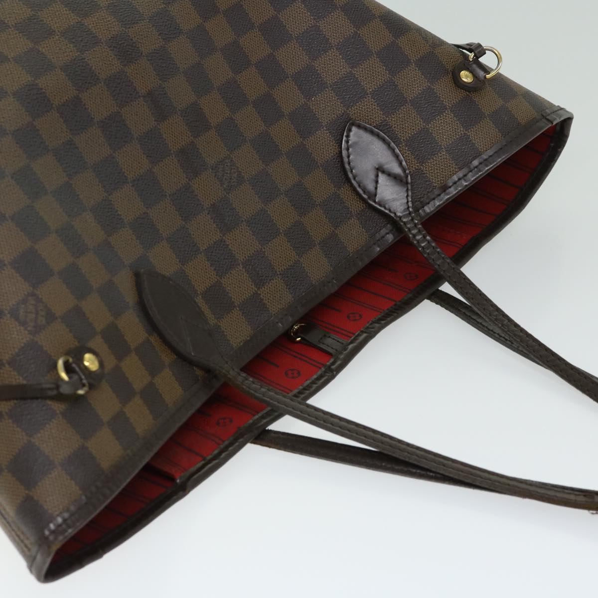 LOUIS VUITTON Damier Ebene Neverfull MM Tote Bag N51105 LV Auth 66203