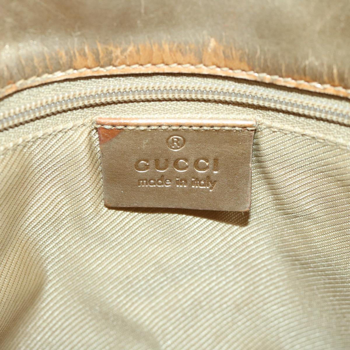 GUCCI GG Canvas Hand Bag Light Blue Gold Auth 66219