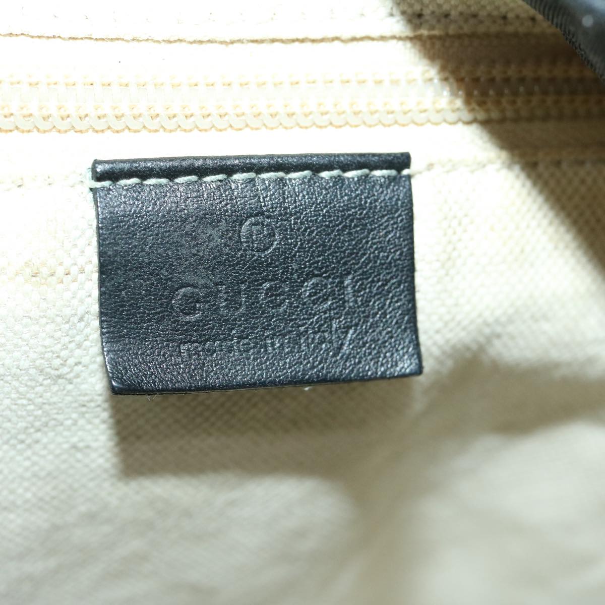 GUCCI GG Canvas Tote Bag Nylon Black Auth 66233