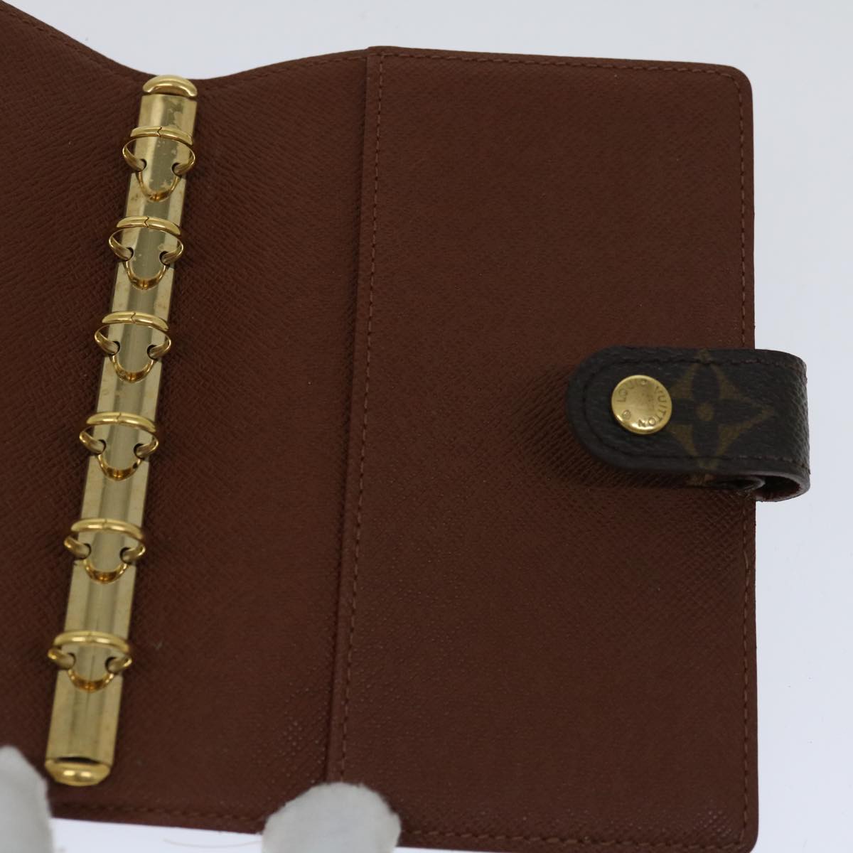 LOUIS VUITTON Monogram Agenda PM Day Planner Cover R20005 LV Auth 66256