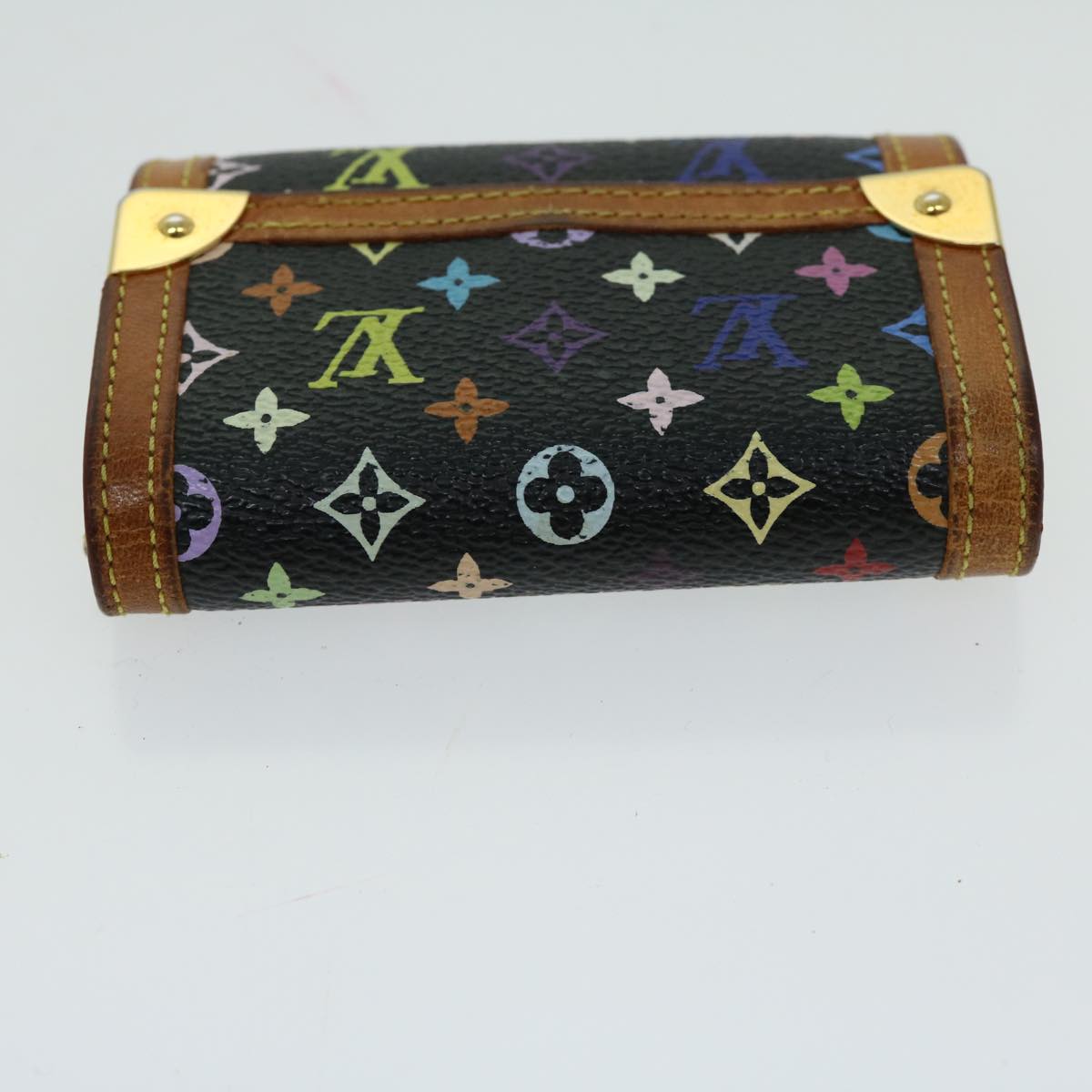 LOUIS VUITTON Monogram Multicolor Porte Monnaie Plat Purse M92656 LV Auth 66263