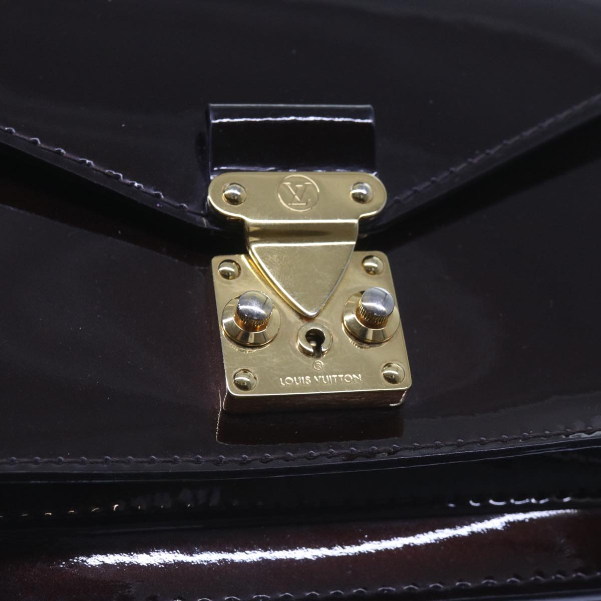 LOUIS VUITTON Monogram Vernis Monceau BB Bag 2way Amarante M91580 LV Auth 66269A