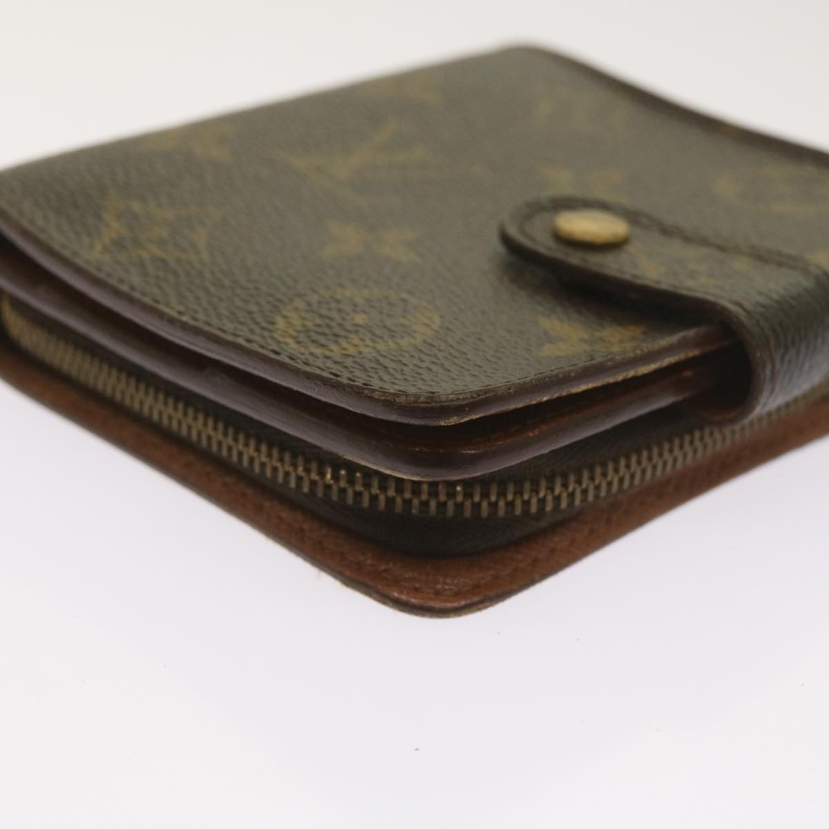 LOUIS VUITTON Monogram Compact Zip Wallet M61667 LV Auth 66318