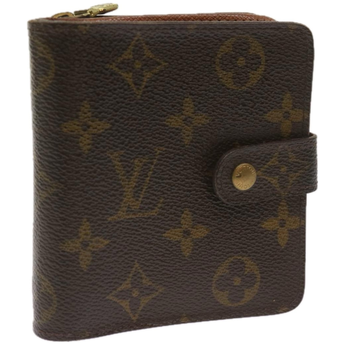 LOUIS VUITTON Monogram Compact Zip Wallet M61667 LV Auth 66318