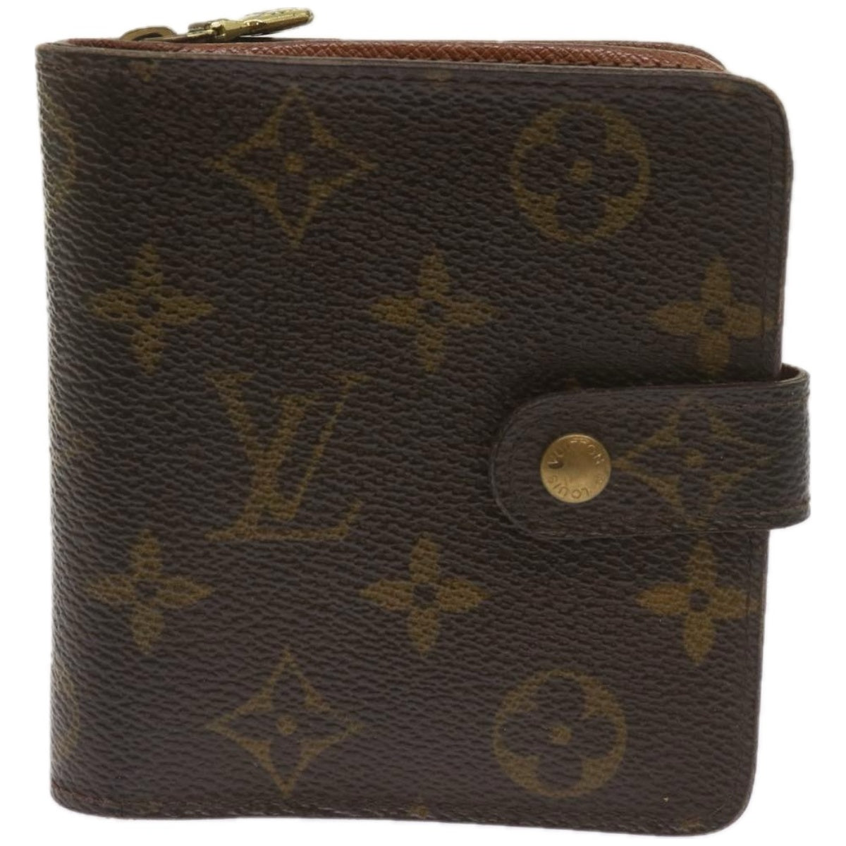 LOUIS VUITTON Monogram Compact Zip Wallet M61667 LV Auth 66318