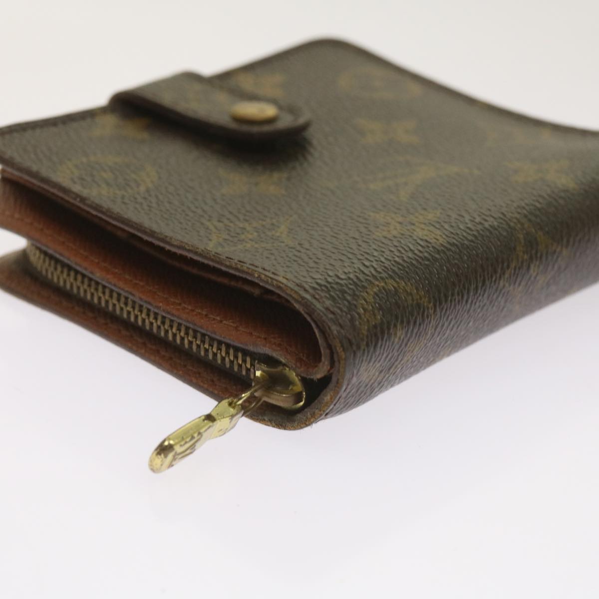 LOUIS VUITTON Monogram Compact Zip Wallet M61667 LV Auth 66318