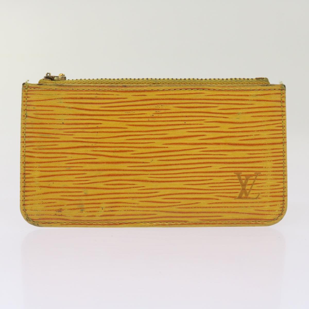 LOUIS VUITTON Epi Vernis Coin Purse 2Set Yellow Amarante LV Auth 66327