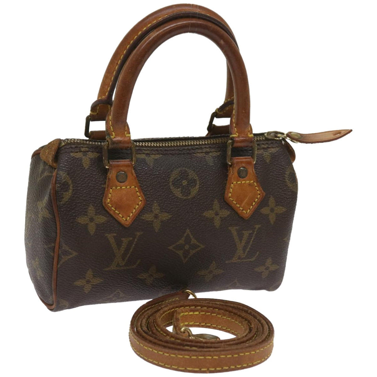 LOUIS VUITTON Monogram Mini Speedy Hand Bag M41534 LV Auth 66329