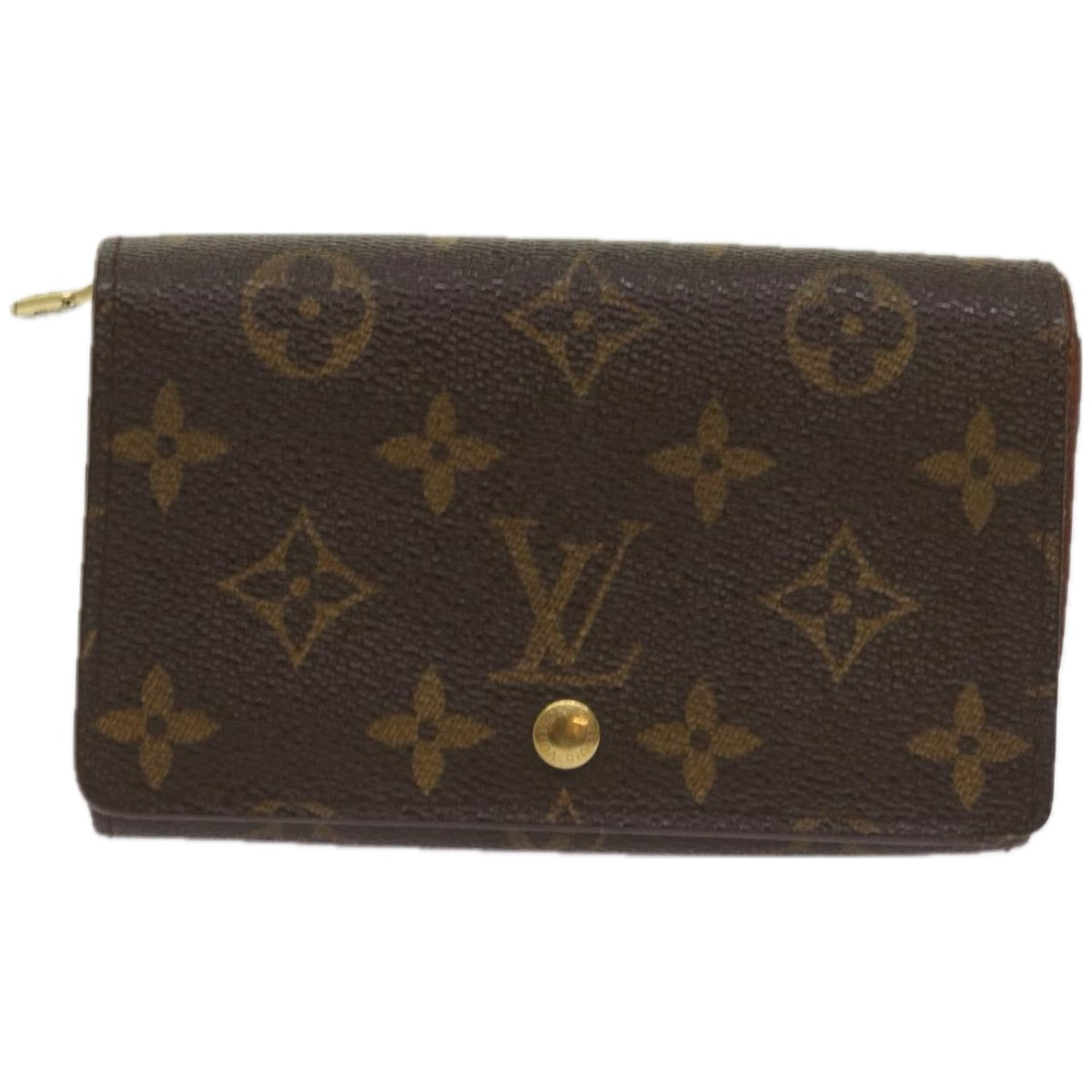 LOUIS VUITTON Monogram Porte Monnaie Billets Tresor Wallet M61730 LV Auth 66334