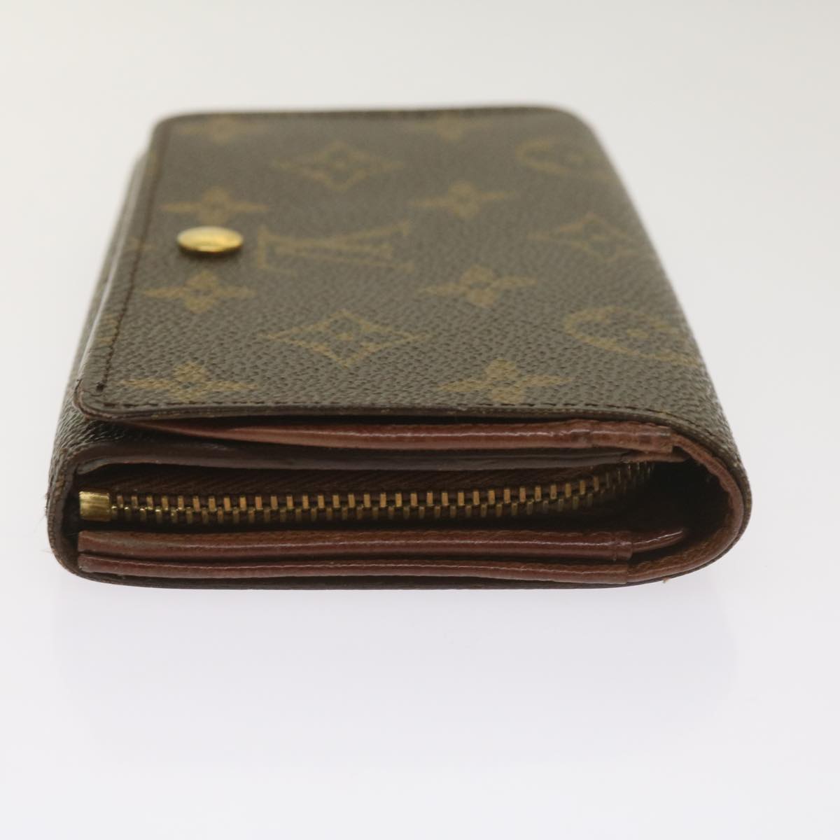 LOUIS VUITTON Monogram Porte Monnaie Billets Tresor Wallet M61730 LV Auth 66334