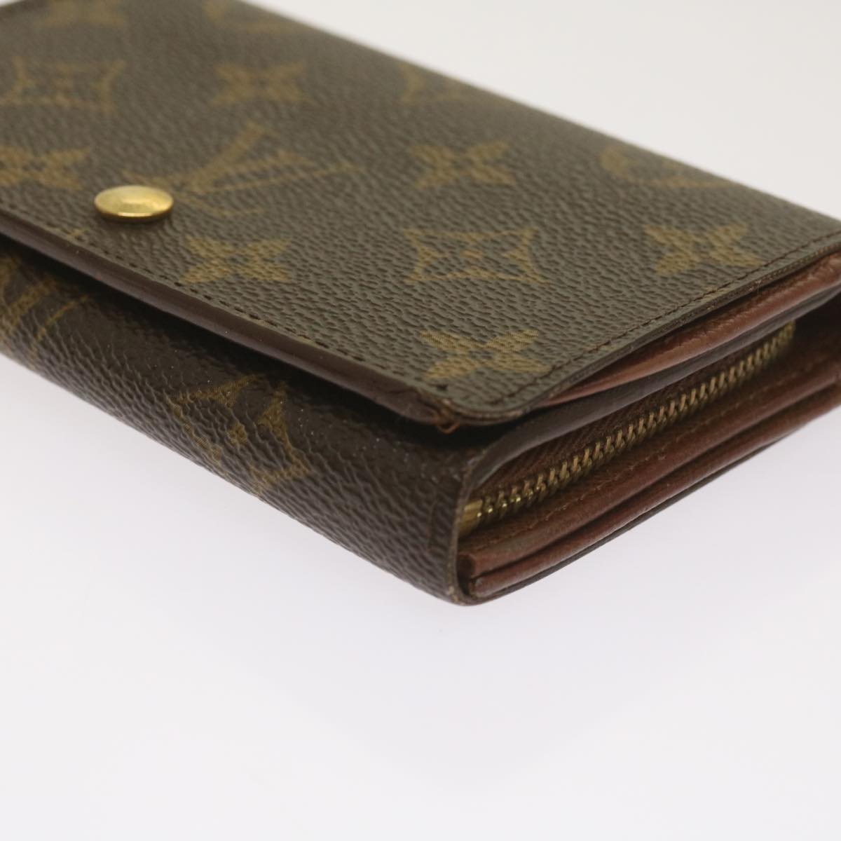 LOUIS VUITTON Monogram Porte Monnaie Billets Tresor Wallet M61730 LV Auth 66334