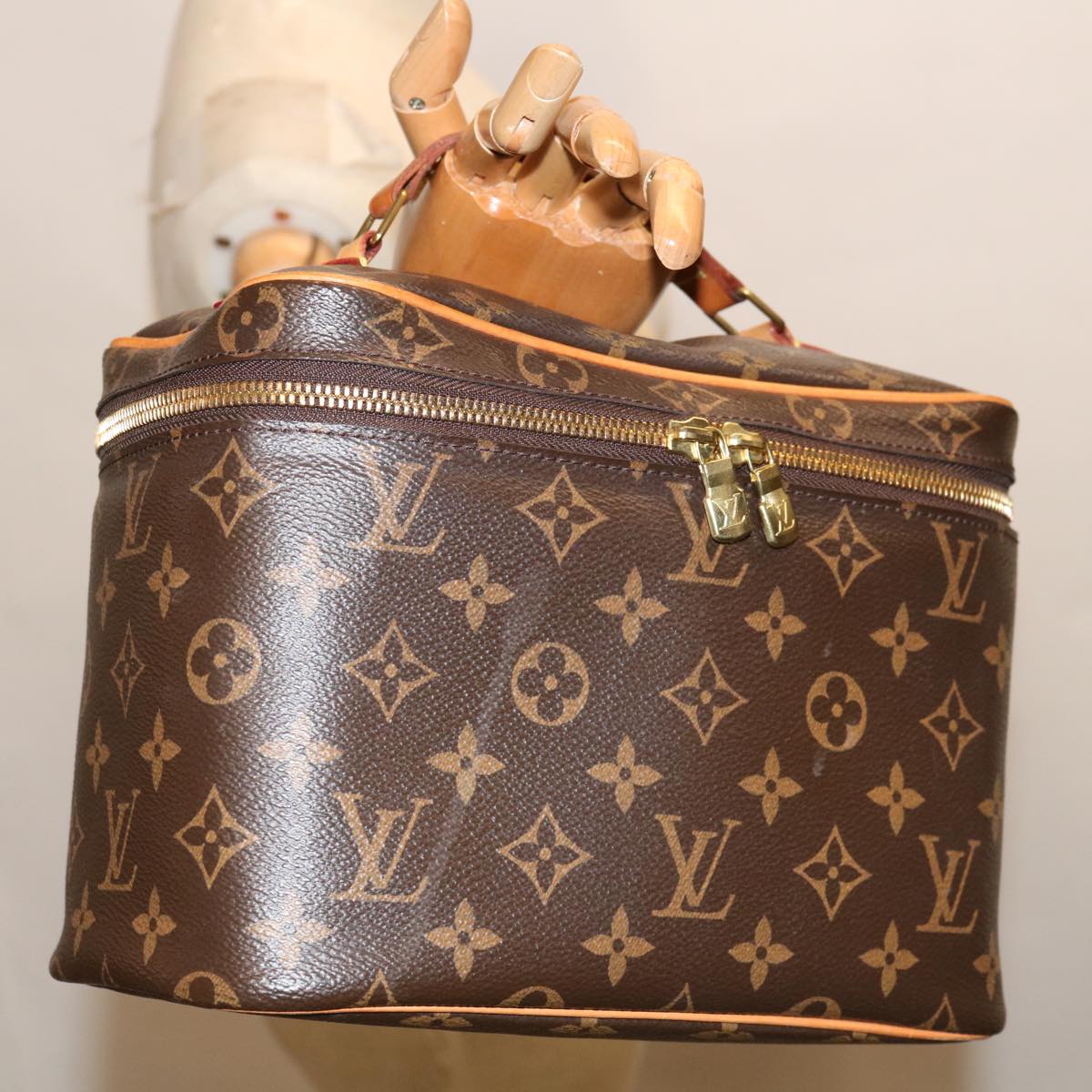 LOUIS VUITTON Monogram Nice BB Hand Bag Vanity M42265 LV Auth 66339