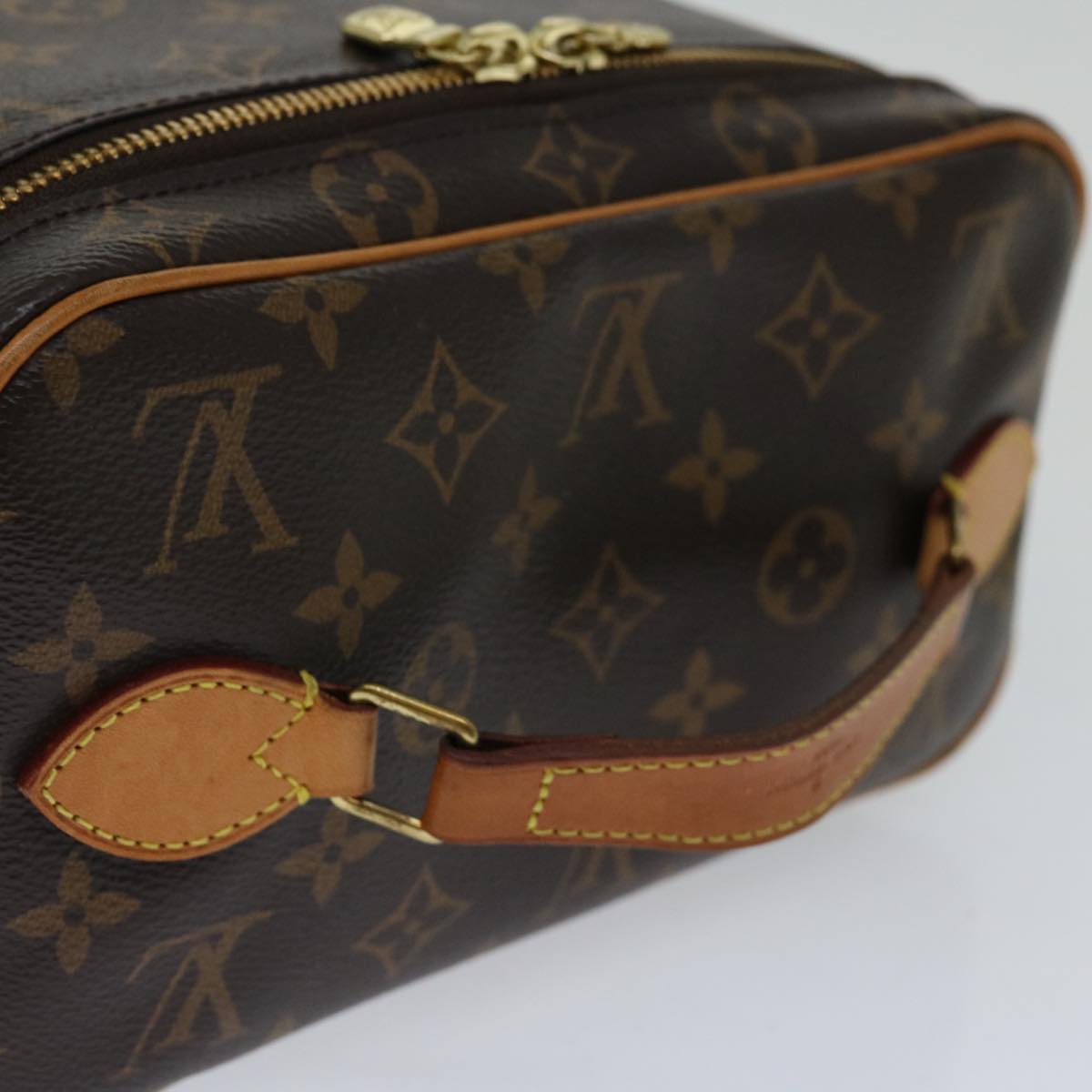 LOUIS VUITTON Monogram Nice BB Hand Bag Vanity M42265 LV Auth 66339