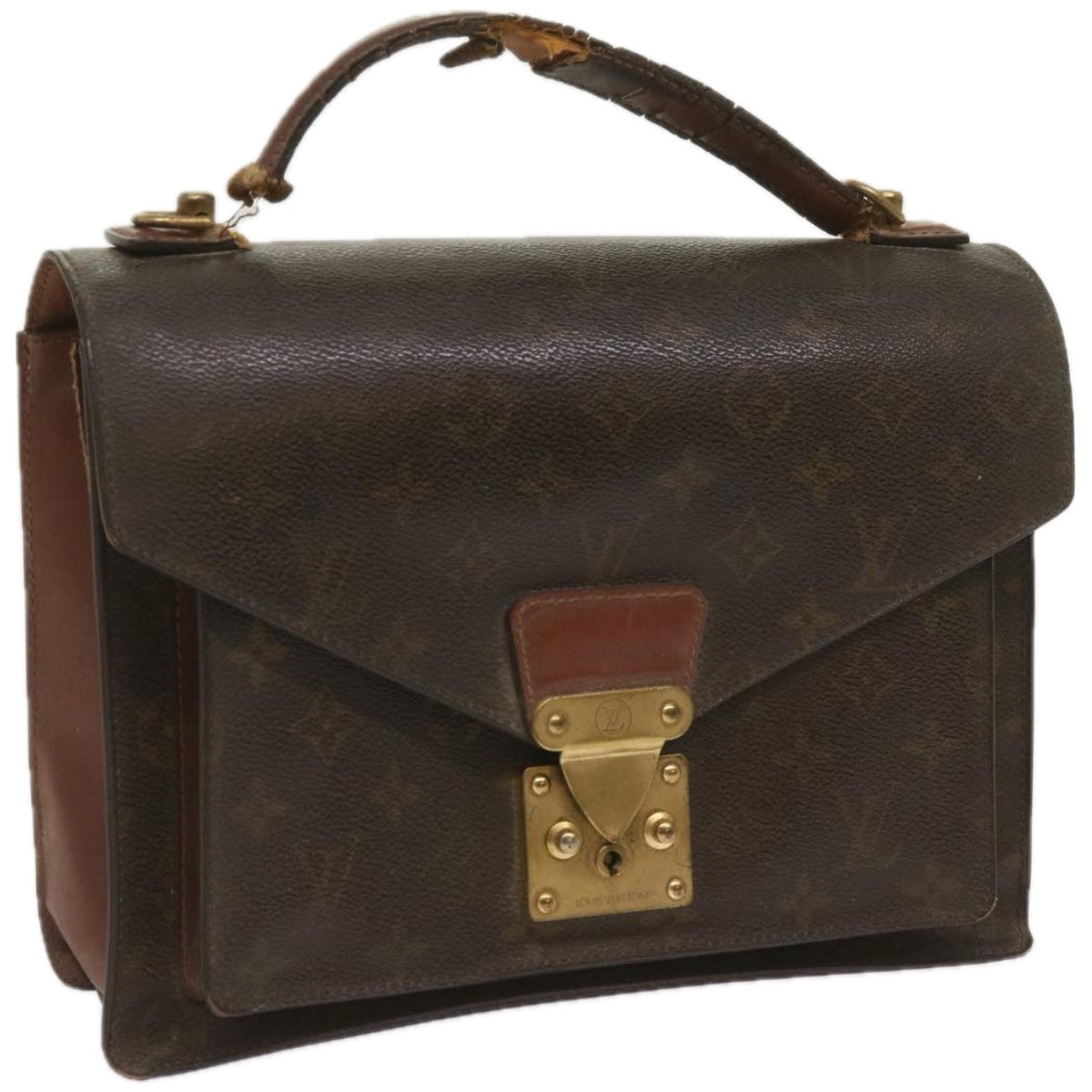 LOUIS VUITTON Monogram Monceau 28 Hand Bag 2way M51185 LV Auth 66350