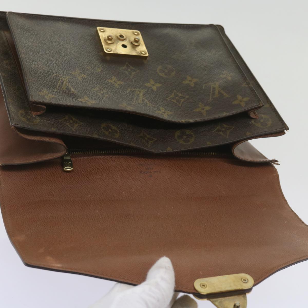 LOUIS VUITTON Monogram Monceau 28 Hand Bag 2way M51185 LV Auth 66350