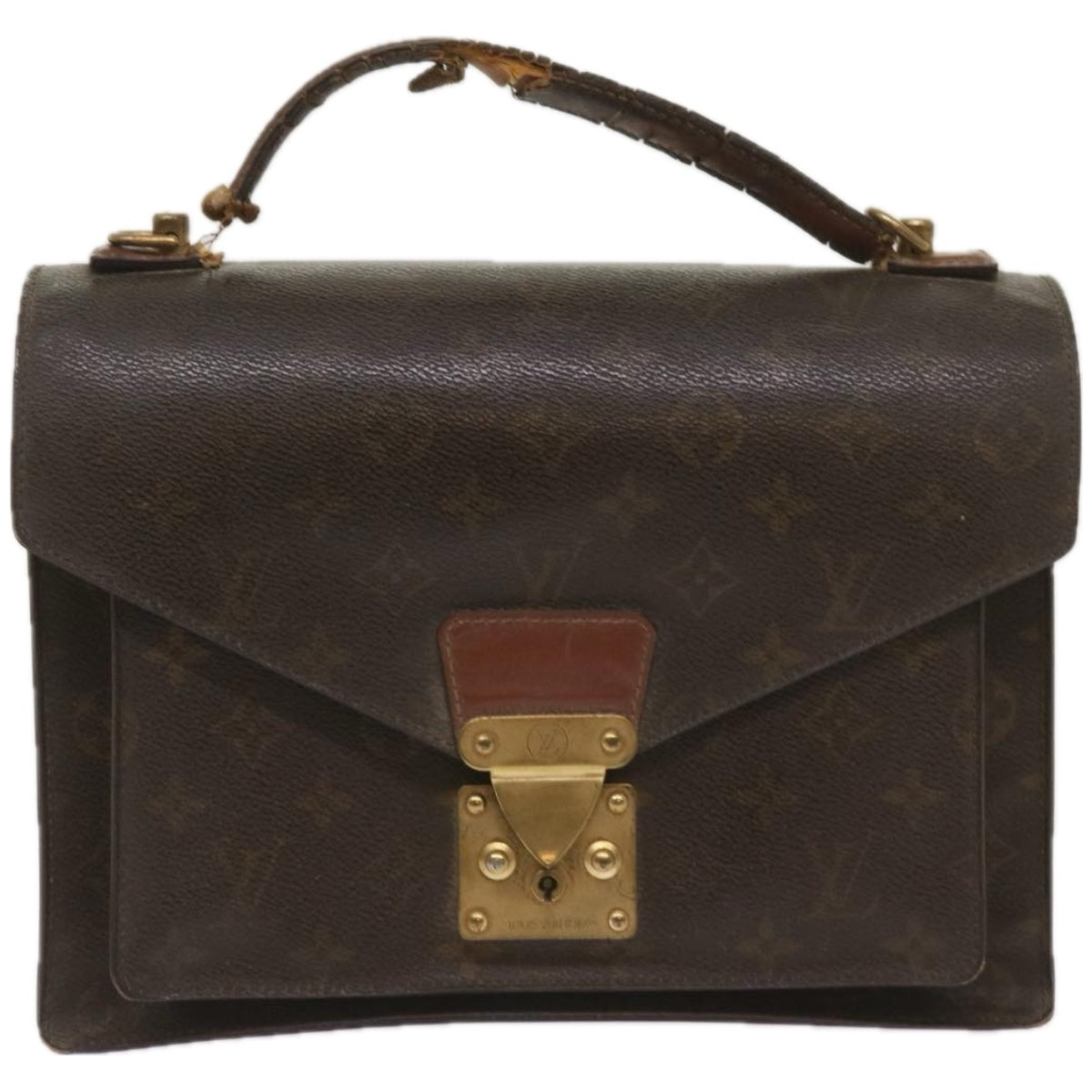 LOUIS VUITTON Monogram Monceau 28 Hand Bag 2way M51185 LV Auth 66350