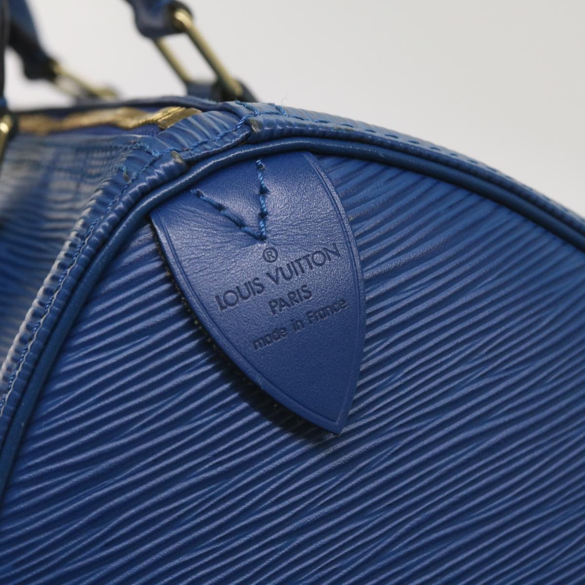 LOUIS VUITTON Epi Speedy 25 Hand Bag Toledo Blue M43015 LV Auth 66353