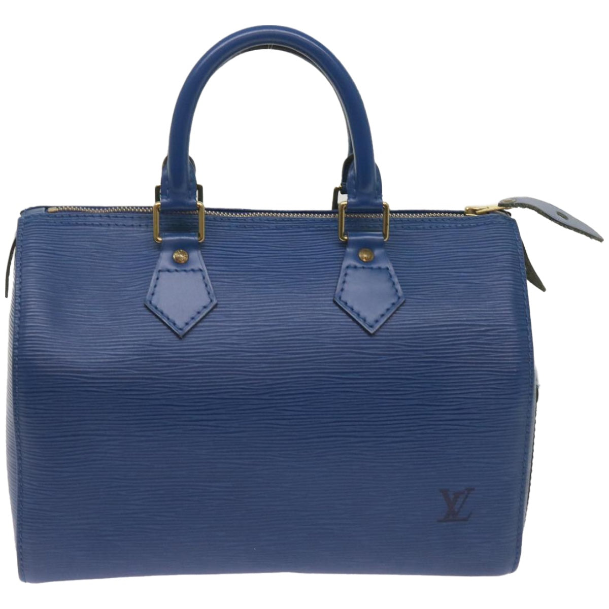 LOUIS VUITTON Epi Speedy 25 Hand Bag Toledo Blue M43015 LV Auth 66353