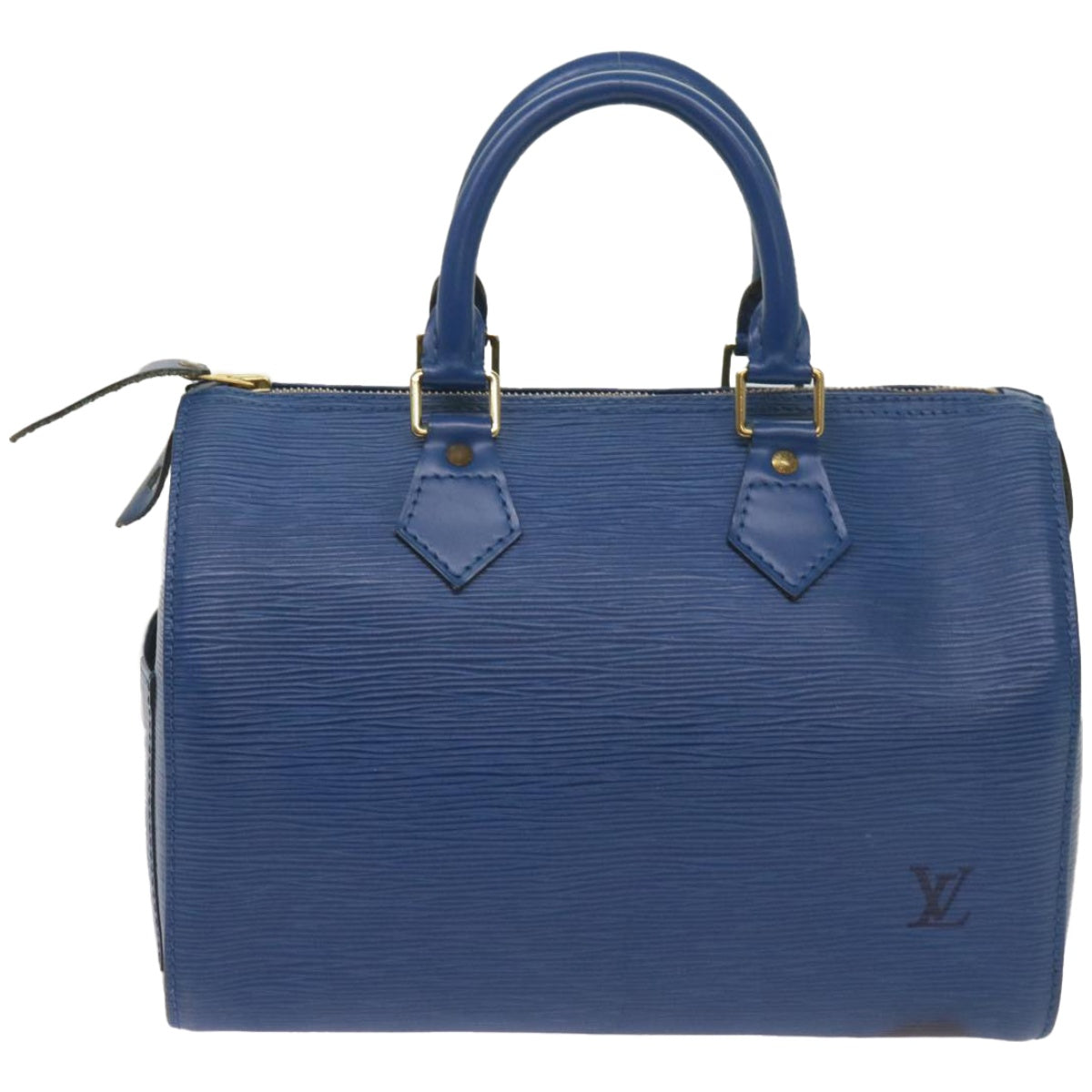 LOUIS VUITTON Epi Speedy 25 Hand Bag Toledo Blue M43015 LV Auth 66353