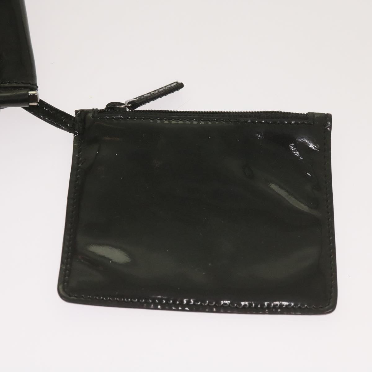 GUCCI Shoulder Bag Patent leather Black Auth 66386