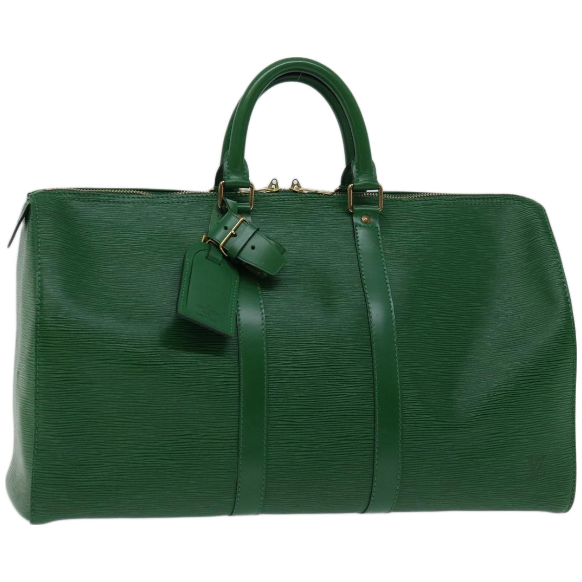 LOUIS VUITTON Epi Keepall 45 Boston Bag Green M42974 LV Auth 66401