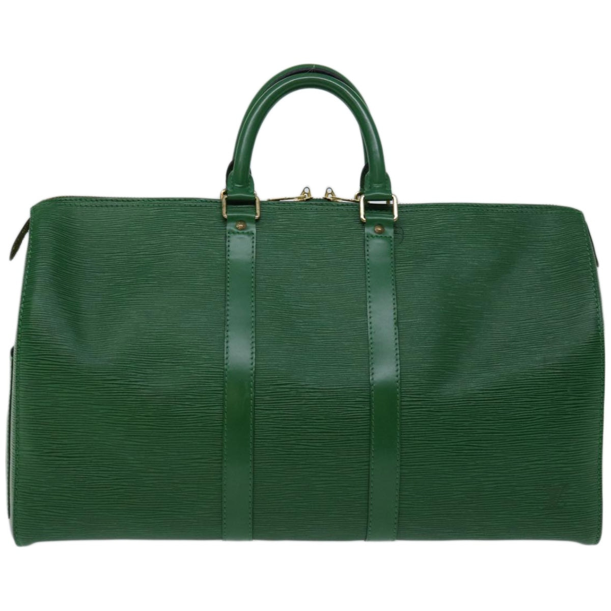 LOUIS VUITTON Epi Keepall 45 Boston Bag Green M42974 LV Auth 66401