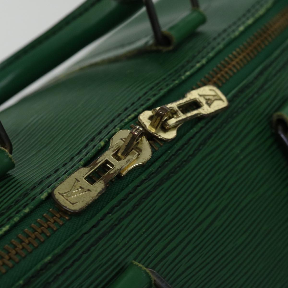 LOUIS VUITTON Epi Keepall 45 Boston Bag Green M42974 LV Auth 66402