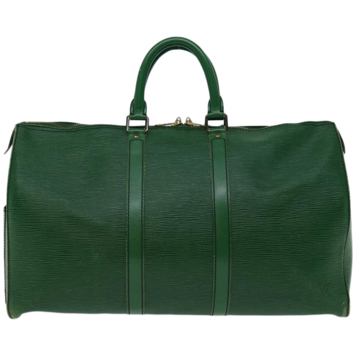 LOUIS VUITTON Epi Keepall 45 Boston Bag Green M42974 LV Auth 66402