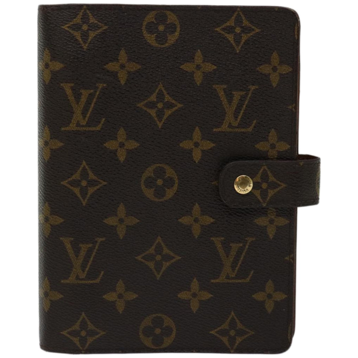 LOUIS VUITTON Monogram Agenda MM Day Planner Cover R20105 LV Auth 66416