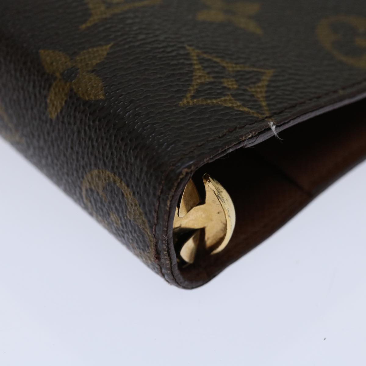 LOUIS VUITTON Monogram Agenda MM Day Planner Cover R20105 LV Auth 66416