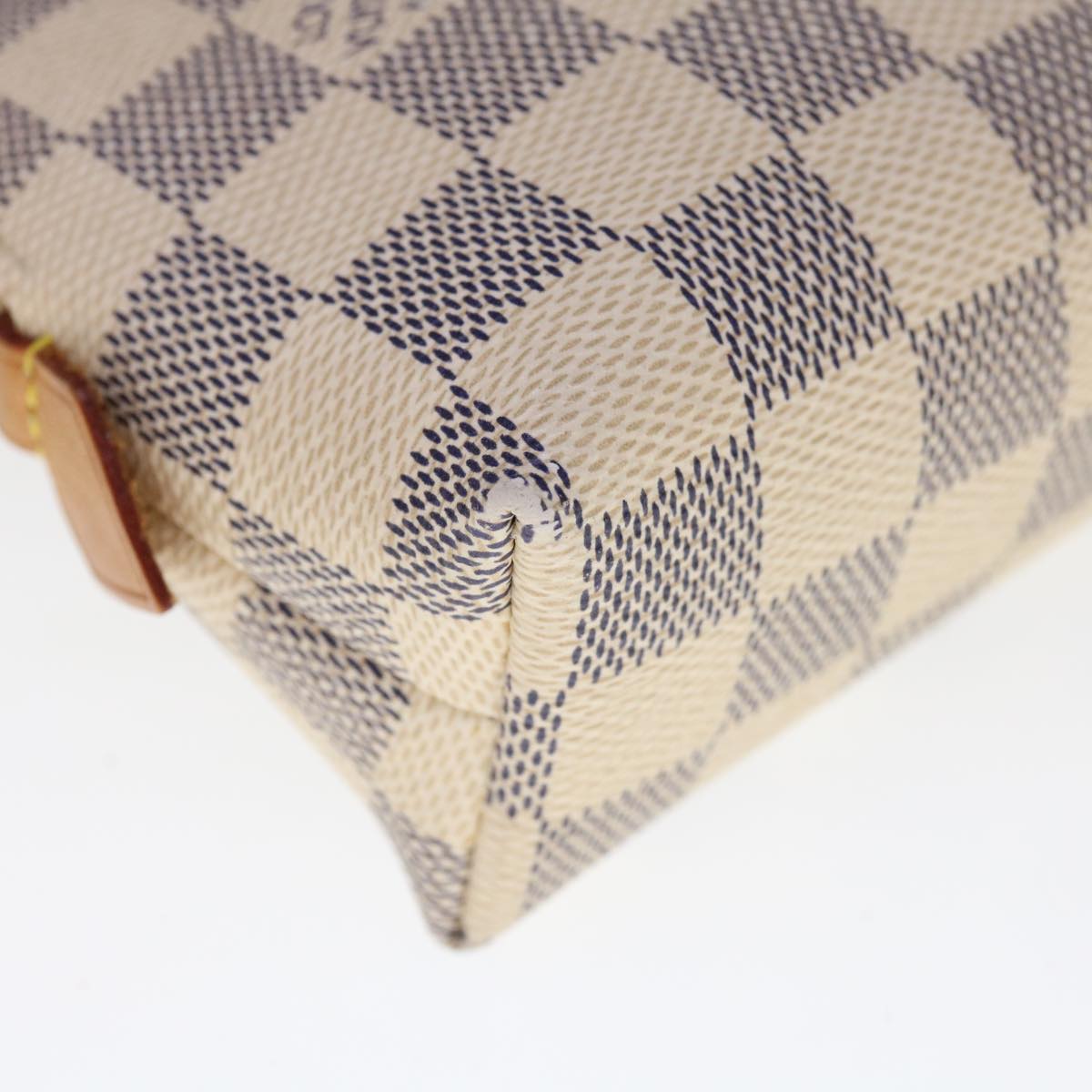 LOUIS VUITTON Damier Azur Pochette Cosmetic GM Pouch N23346 LV Auth 66422