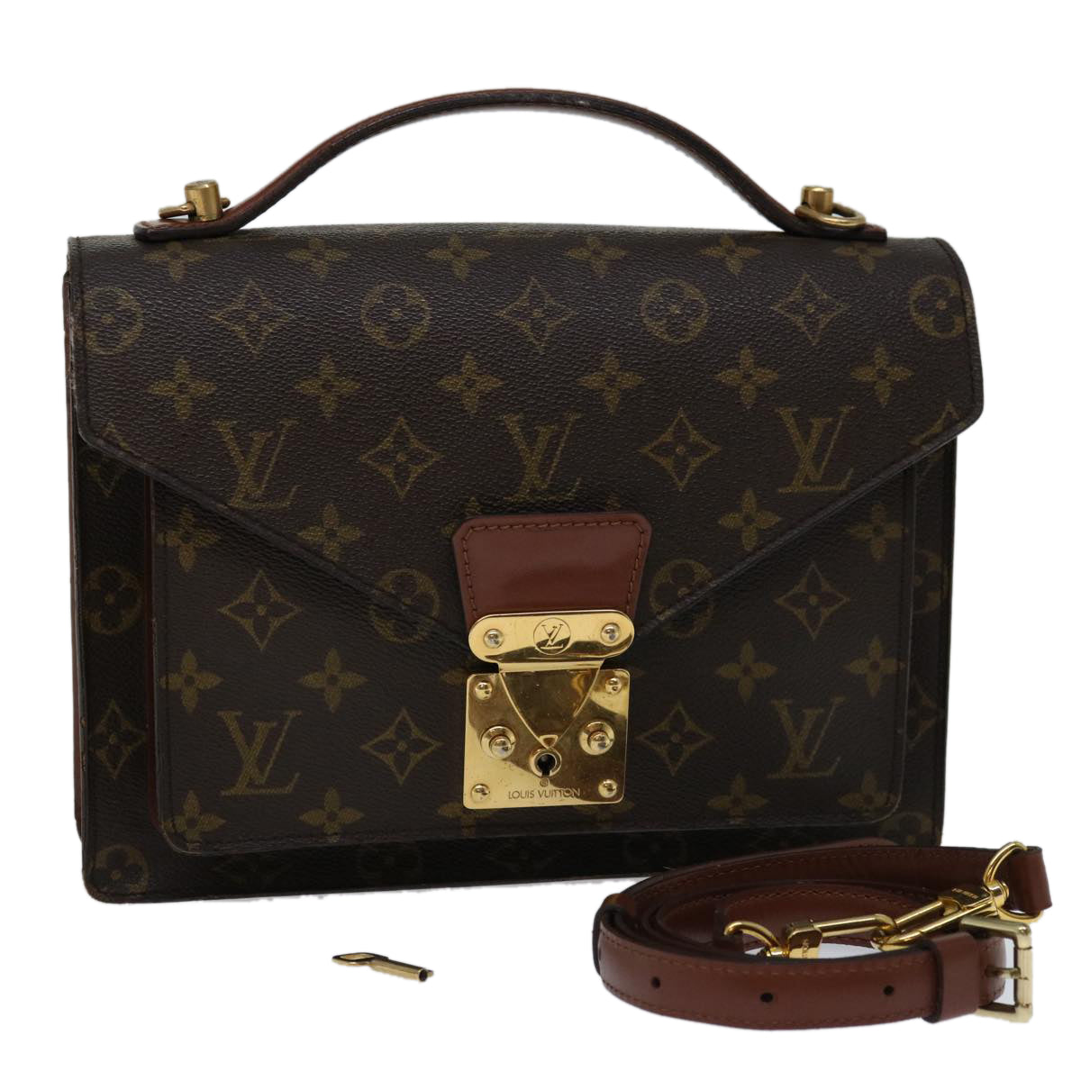 LOUIS VUITTON Monogram Monceau 26 Shoulder Bag 2way M51187 LV Auth 66434