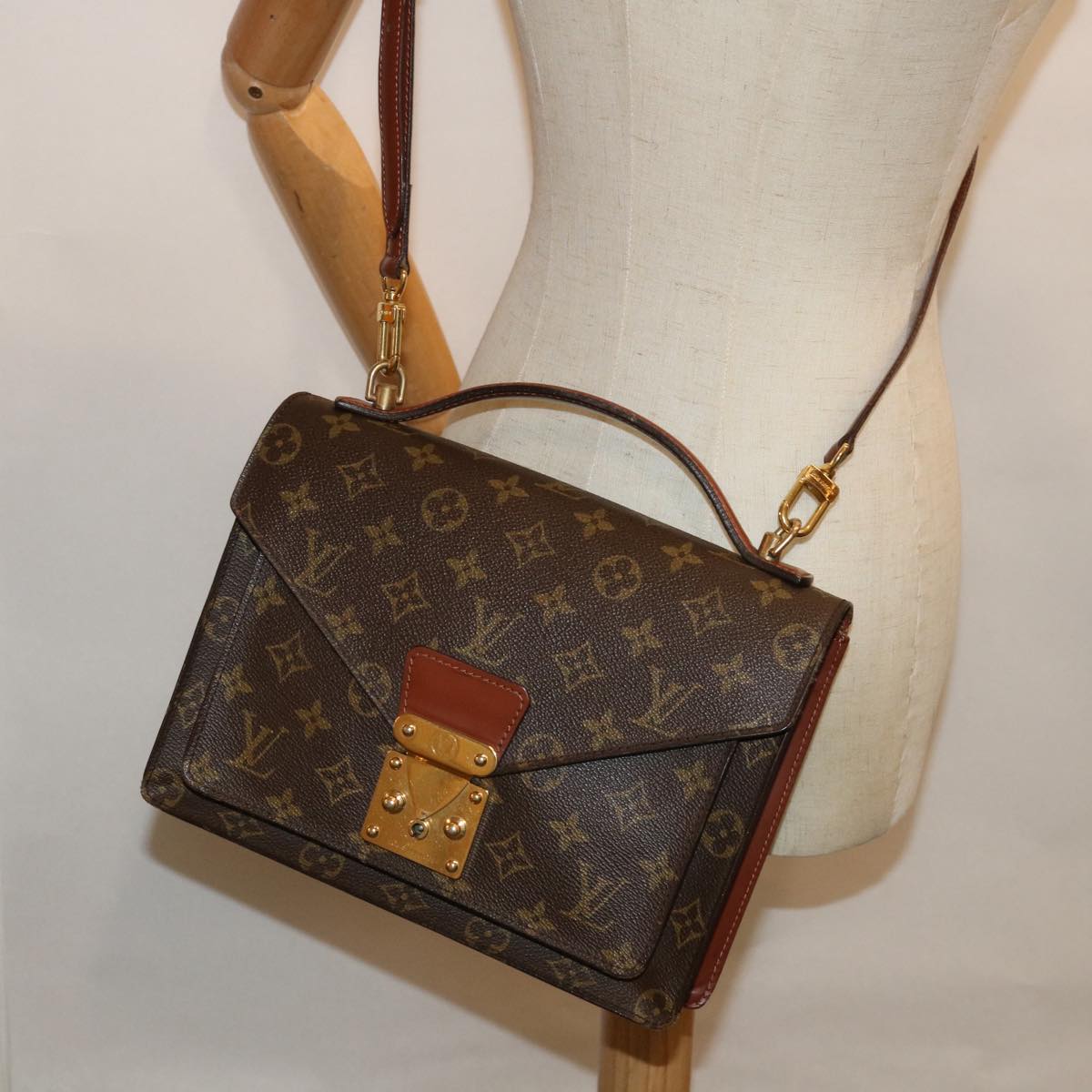 LOUIS VUITTON Monogram Monceau 26 Shoulder Bag 2way M51187 LV Auth 66434