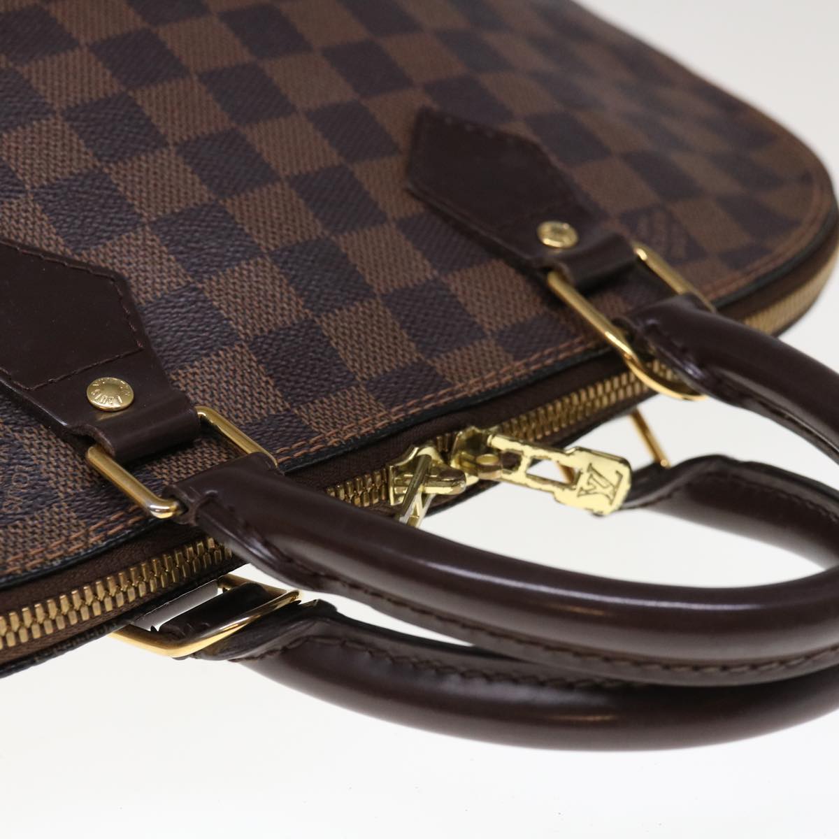 LOUIS VUITTON Damier Ebene Alma Hand Bag N51131 LV Auth 66456