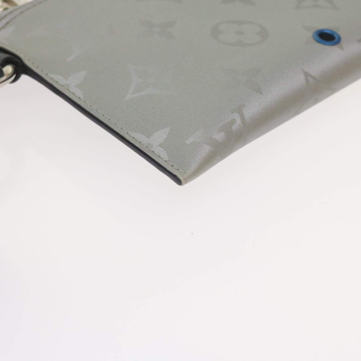 LOUIS VUITTON Monogram Satellite Alpha Pouch Silver M44178 LV Auth 66459SAM