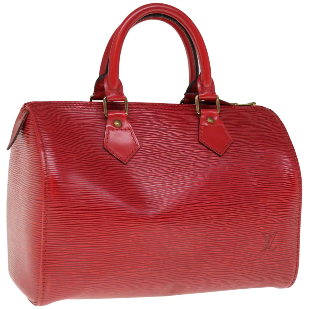 LOUIS VUITTON Epi Speedy 25 Hand Bag Castilian Red M43017 LV Auth 66466