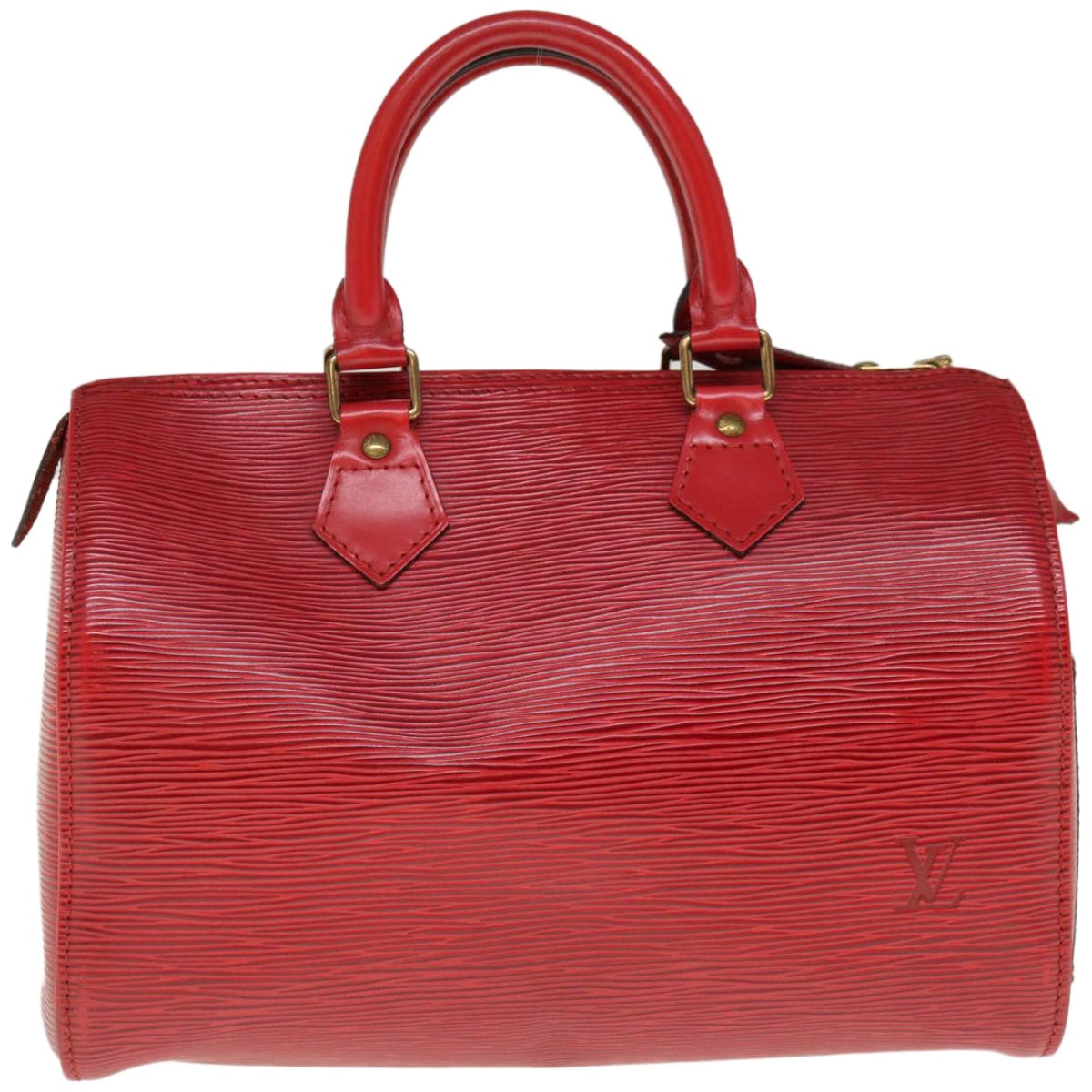 LOUIS VUITTON Epi Speedy 25 Hand Bag Castilian Red M43017 LV Auth 66466