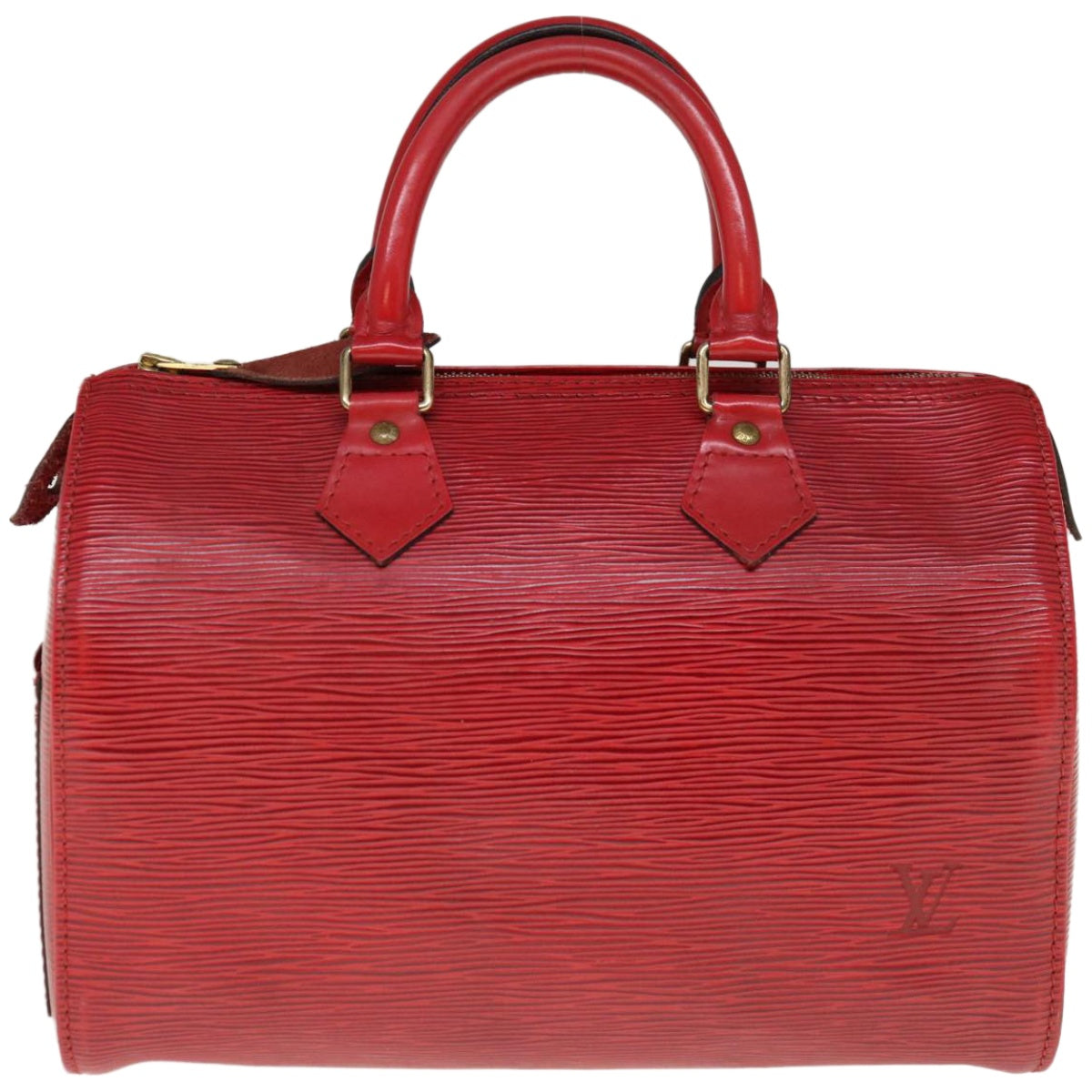 LOUIS VUITTON Epi Speedy 25 Hand Bag Castilian Red M43017 LV Auth 66466