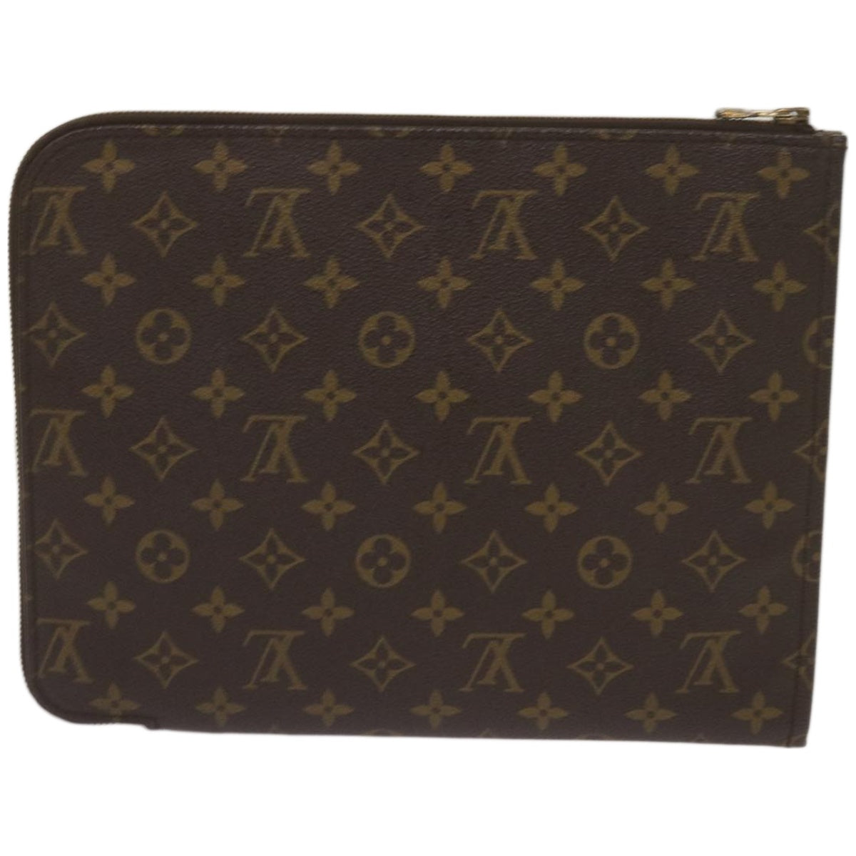 LOUIS VUITTON Monogram Poche Document Briefcase M53400 LV Auth 66470