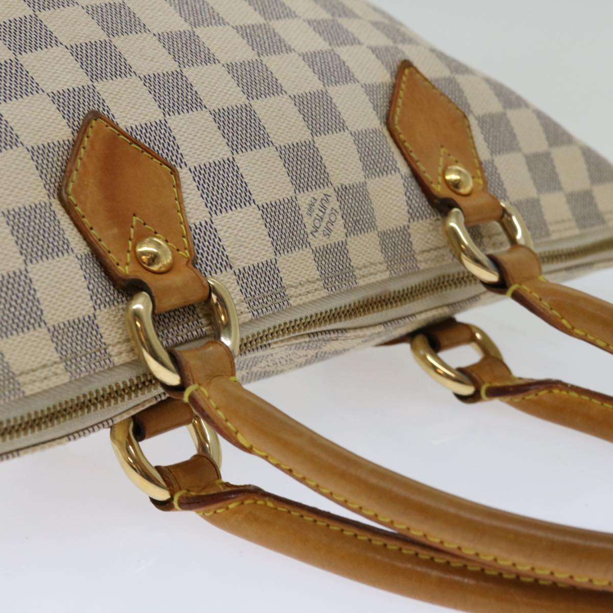 LOUIS VUITTON Damier Azur Saleya PM Tote Bag N51186 LV Auth 66479