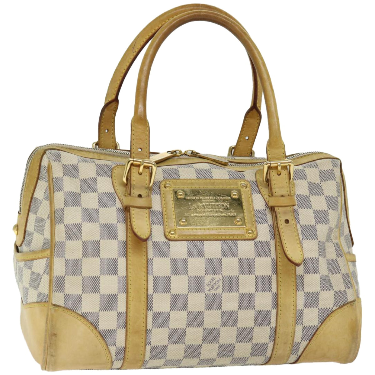 LOUIS VUITTON Damier Azur Berkeley Hand Bag N52001 LV Auth 66486