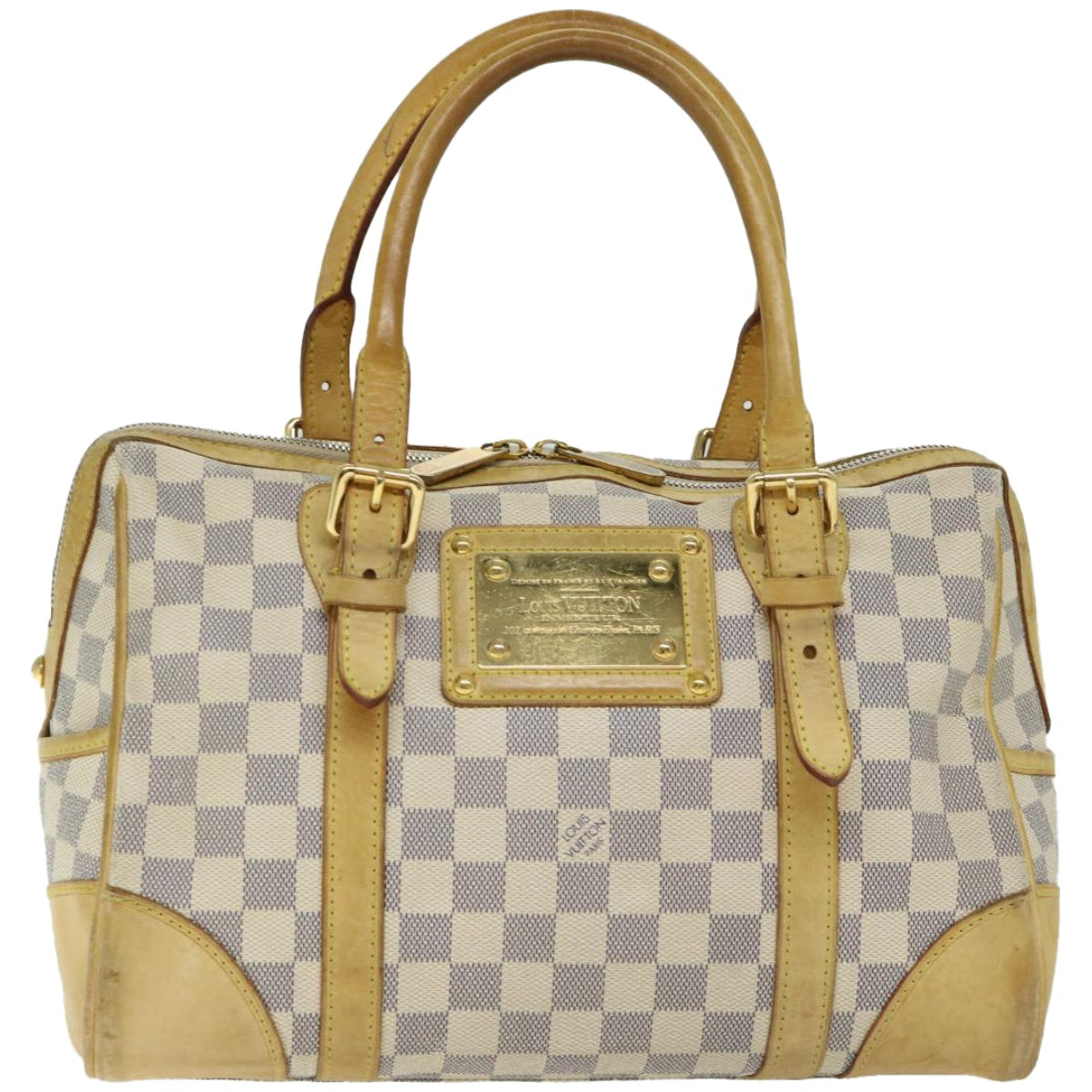 LOUIS VUITTON Damier Azur Berkeley Hand Bag N52001 LV Auth 66486