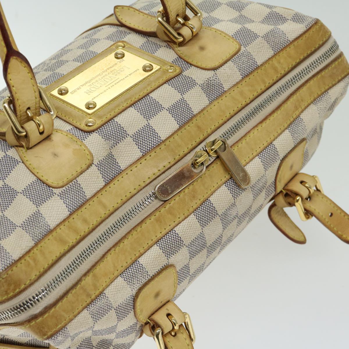 LOUIS VUITTON Damier Azur Berkeley Hand Bag N52001 LV Auth 66486