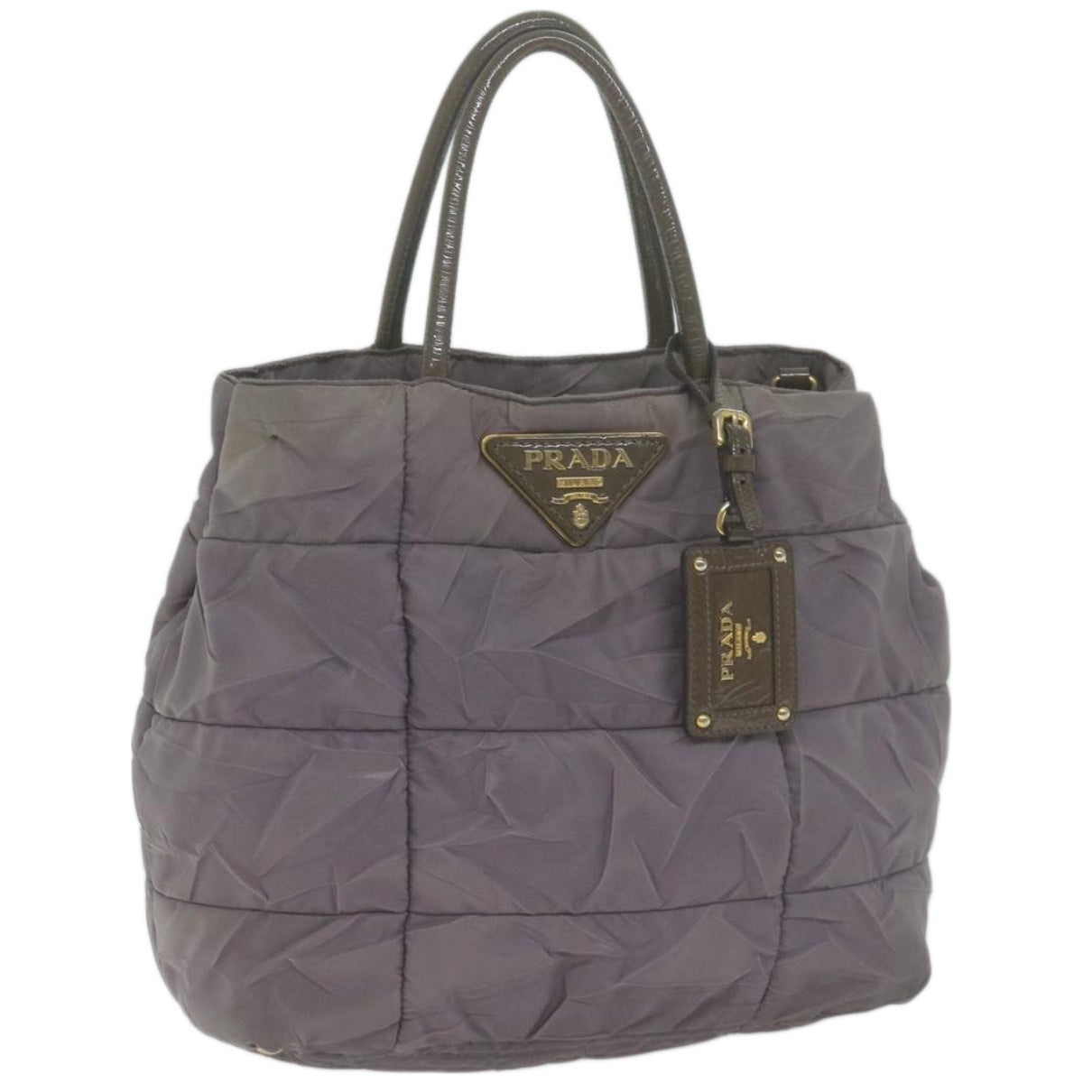 PRADA Hand Bag Nylon Purple Auth 66501