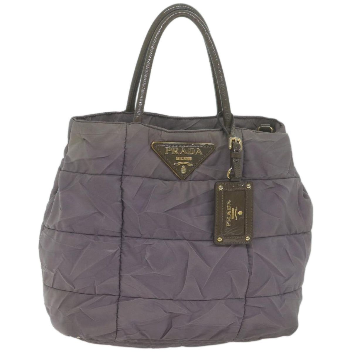 PRADA Hand Bag Nylon Purple Auth 66501