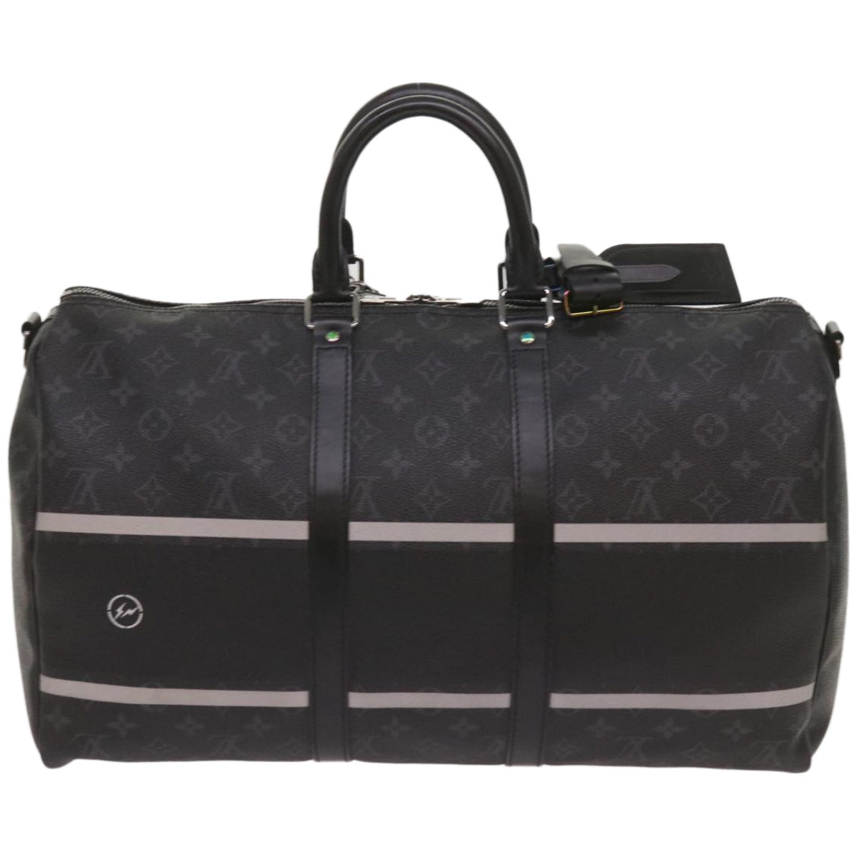 LOUIS VUITTON Eclipse Fragment Keepall Bandouliere 45 Bag M43278 LV Auth 66508S