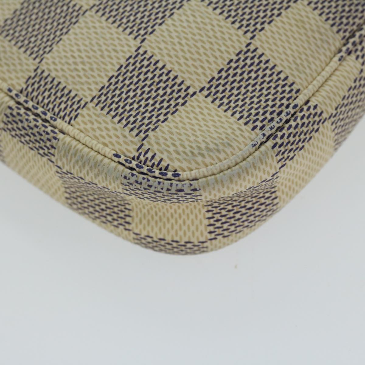 LOUIS VUITTON Damier Azur Mini Pochette Accessoires Pouch N58010 LV Auth 66512