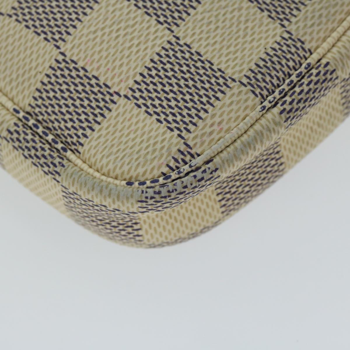 LOUIS VUITTON Damier Azur Mini Pochette Accessoires Pouch N58010 LV Auth 66512